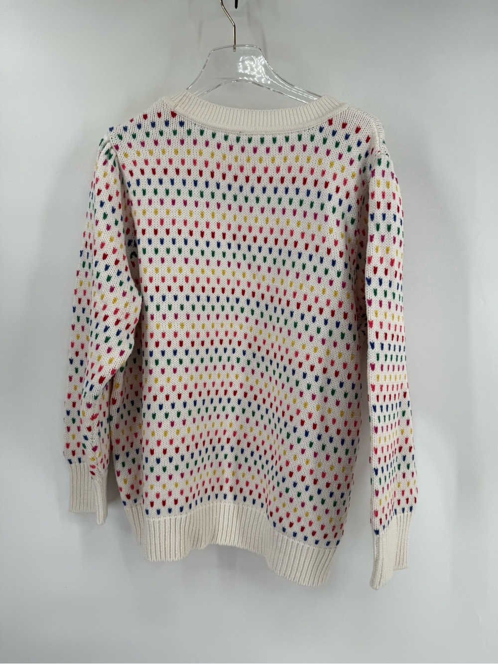 Talbots PUFF SLEEVE CREWNECK PULLOVER - SPECKLED DOTS size 3x - Picture 3 of 7